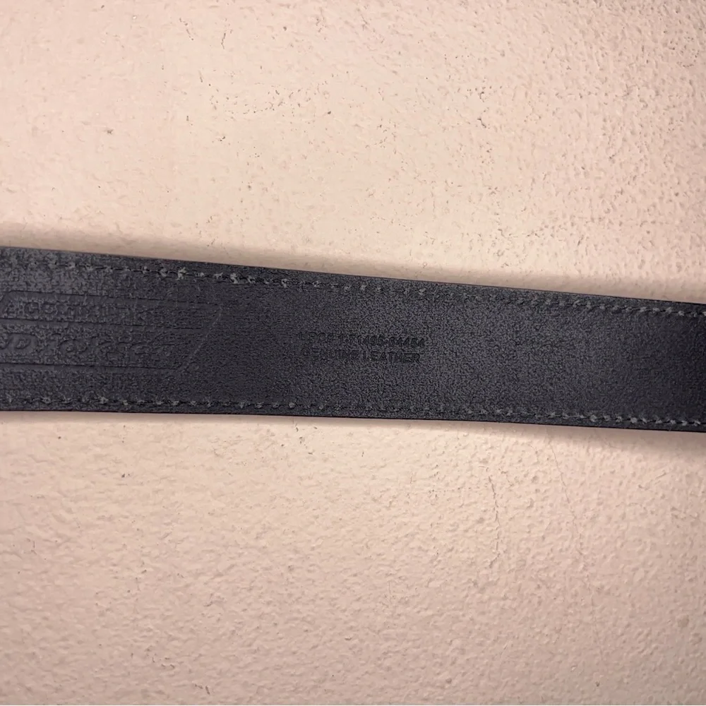 Size 36 Dickies Black Leather Belt Classic Silver Buckle